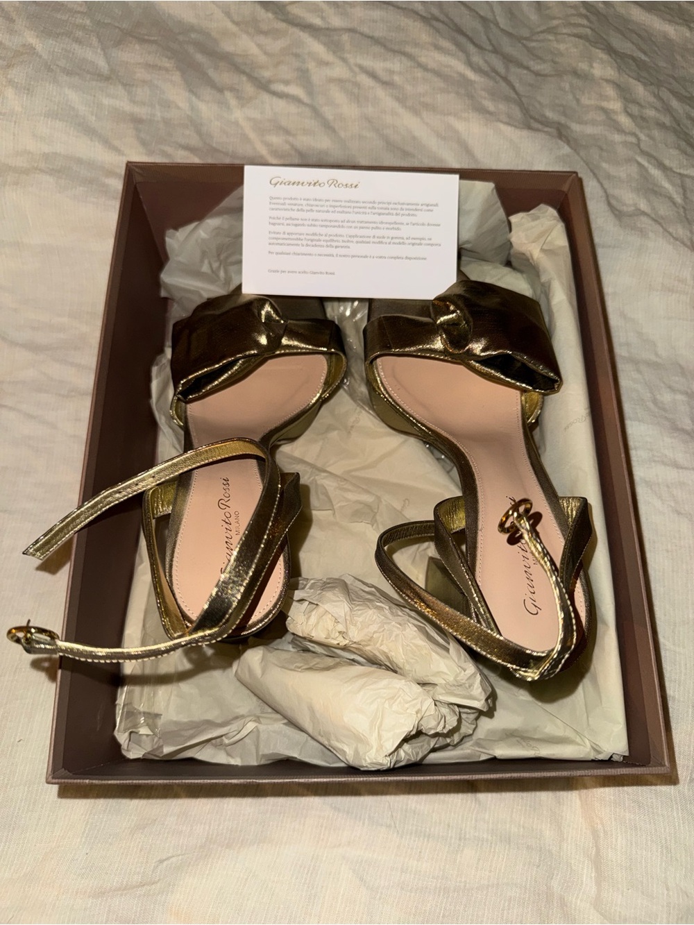 Gianvito Rossi Rosie Sandal Metallic Gold